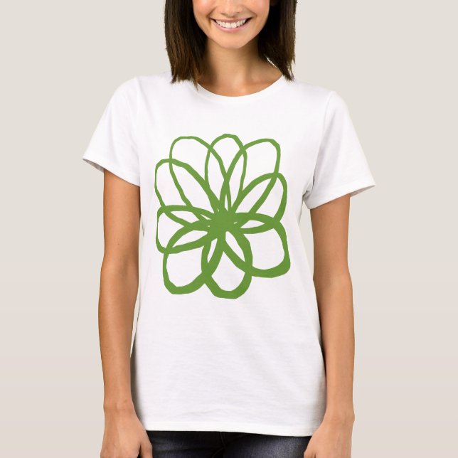 T-shirts Flor Espontânea - Verde Avocado (Frente)
