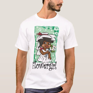 T-shirts Flor Girl com véu