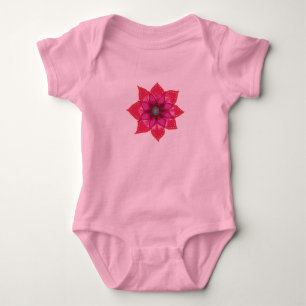 T-shirts Flor mandala Baby Jersey Bodyfato, Branco