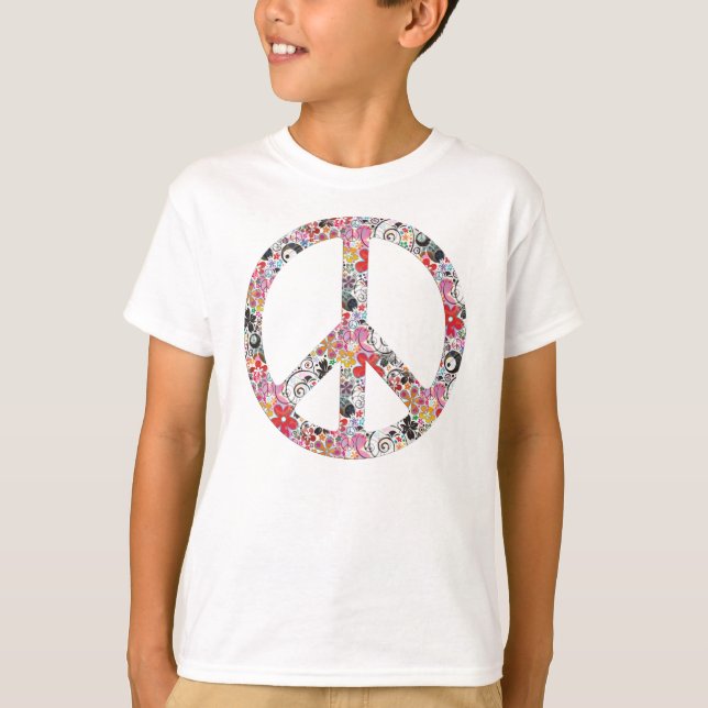 T-shirts Flor Power Peace I (Frente)