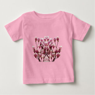 T-shirts Flor-Primavera de-Magnolias Rosa