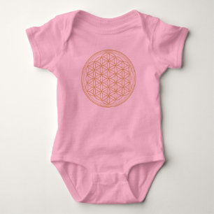 T-shirts Flor Rosa Da Vida Bebê Jérsei Roupa De Porte
