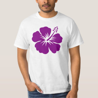 T-shirts Flor roxa do hibiscus aloha