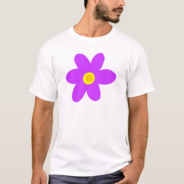 T-shirts Flor Roxo Grande (Frente)
