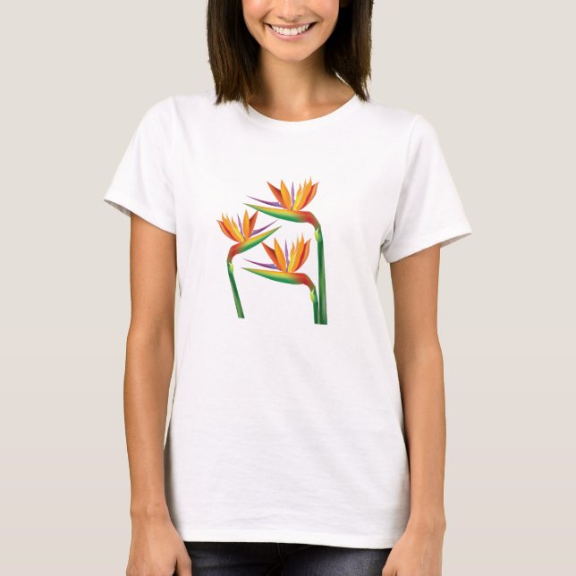 T-shirts Flor Tropical Ave do Paraíso Personalizada (Frente)