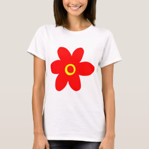 T-shirts Flor vermelha grande