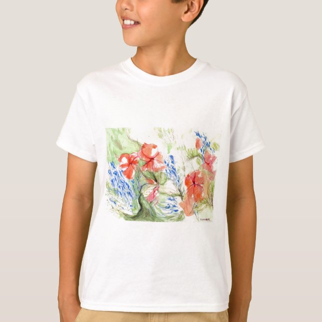 T-shirts Flores Balsam e Lobelia (Frente)