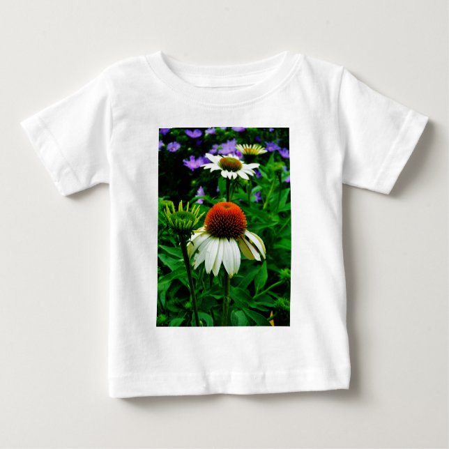 T-shirts Flores brancas e laranja (Frente)