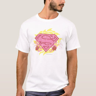 T-shirts Flores cor-de-rosa de Supergirl