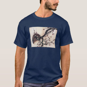 T-shirts Flores da ameixa e a lua, Hokusai