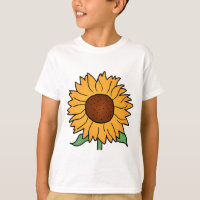 Flores de Desenho Animado, Girassol Floral de Verã