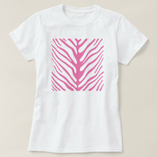 T-shirts Flores de Zebra Rosa