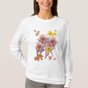 T-shirts Flores do hemerocallis