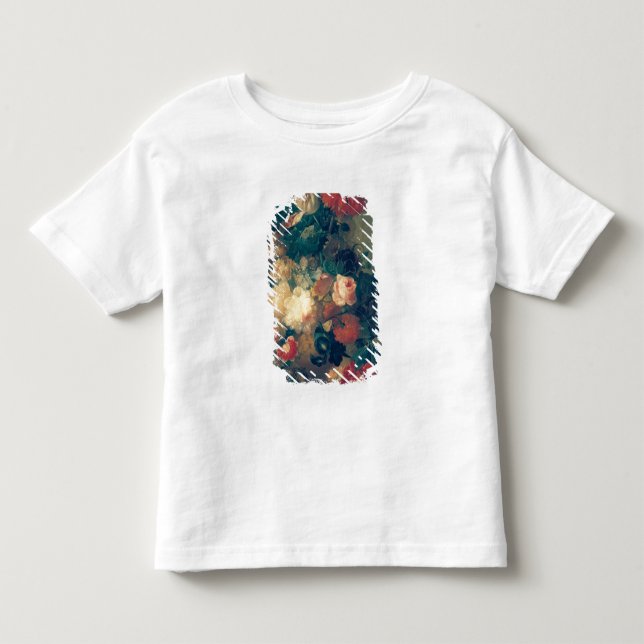 T-shirts Flores em um vaso com o ninho de um pássaro (Frente)