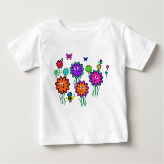 T-shirts Flores Felizes para Bebês