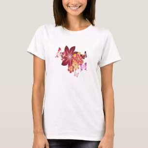 T-shirts Flores nas Borboletas