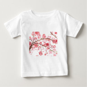 T-shirts Flores rosa de cerejeira floral Sakura Girly
