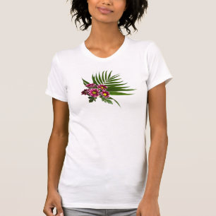 T-shirts Flores roxas
