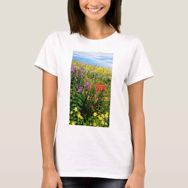 T-shirts Flores selvagens das Montanhas Rochosas (Frente)