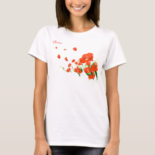 T-shirts Flores ucranianas. Camisola de alças
