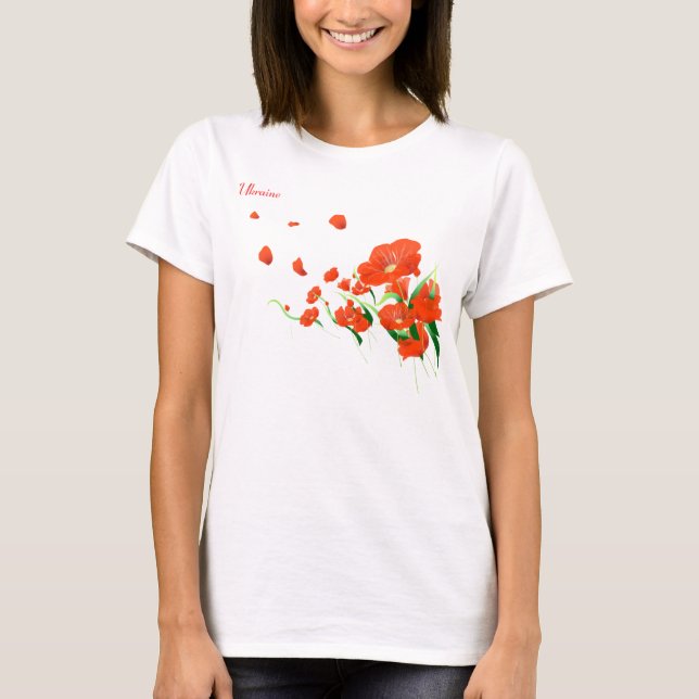 T-shirts Flores ucranianas. Camisola de alças (Frente)