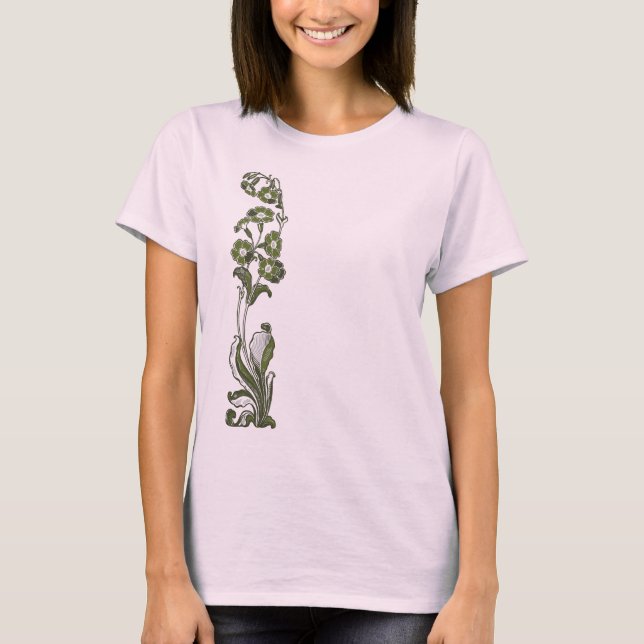 T-shirts Flores Verdes Escuras (frente e verso) (Frente)