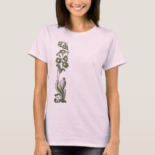 T-shirts Flores verdes escuro (parte dianteira e parte