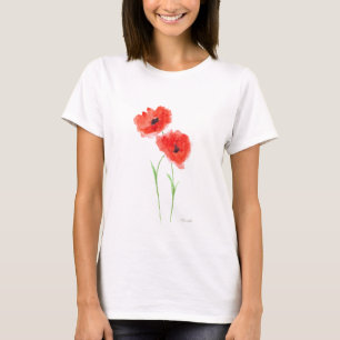 T-shirts Flores vermelhas