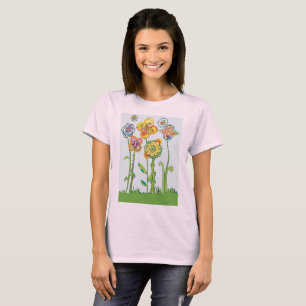 T-shirts Flores Whimsical