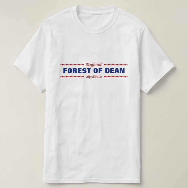 T-shirts FLORESTA do DECANO - minha casa - Inglaterra; (Frente do Design)