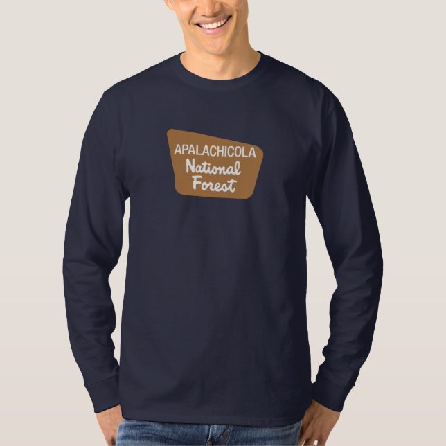 T-shirts Floresta nacional de Apalachicola (sinal) (Frente)
