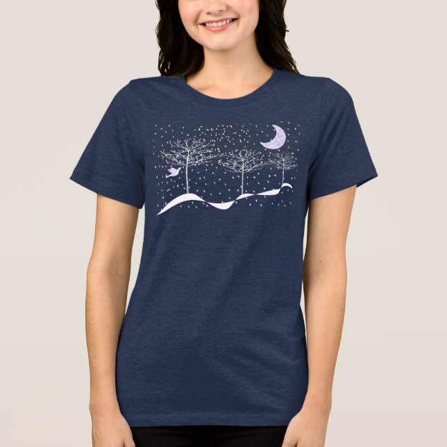 T-shirts Florestas de Férias e Neve nas Wonderland de inver (Frente)