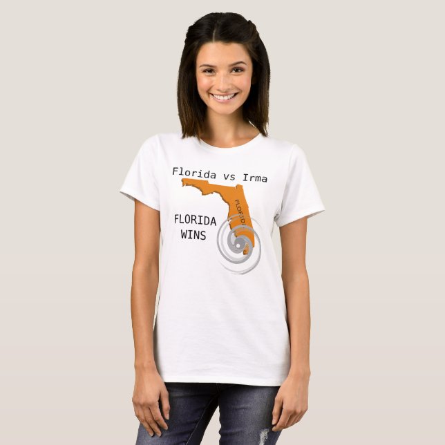 T-shirts Flórida vs Irma, Flórida Vence (Frente Completa)