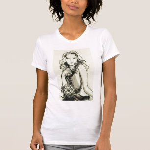 T-shirts Flower3, desenho da forma dos anos 70