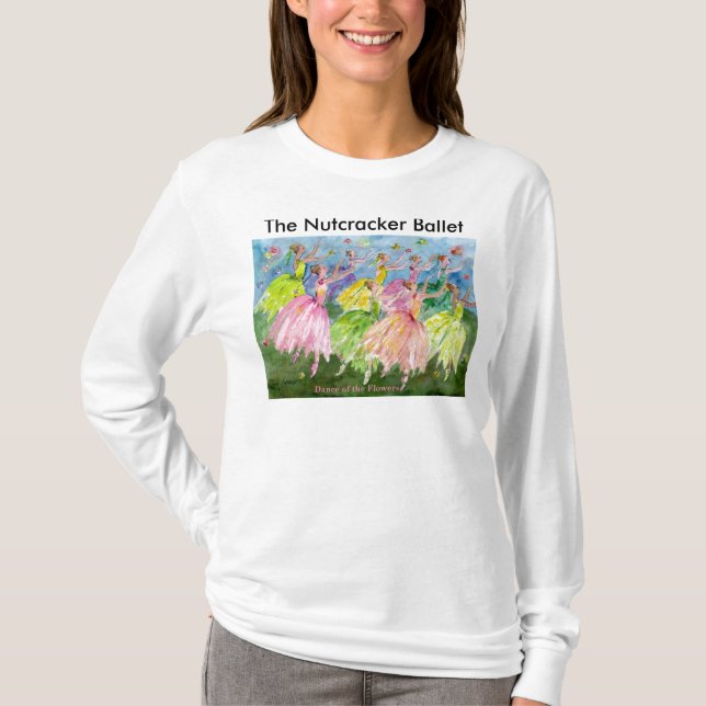 T-shirts flowerdancers., o balé do Nutcracker (Frente)