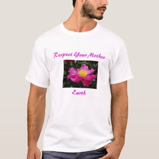 T-shirts Flowers002, terra, respeitam sua mãe