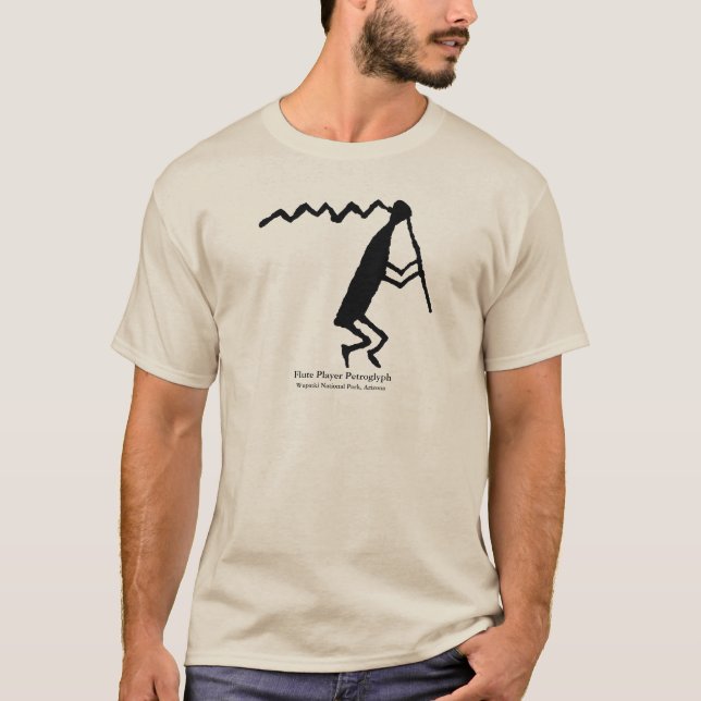 T-shirts Flute Player Petroglicph (Frente)