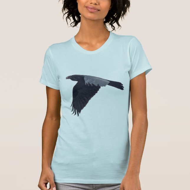 T-shirts Flying Raven Crow Corvid lover design (Frente)