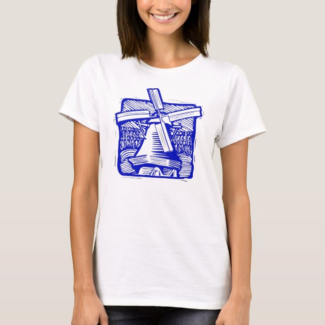 T-shirts Fogueira Neerlandesa Azul (Frente)