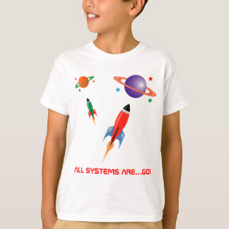 T-shirts Foguetes espaciais coloridos legal