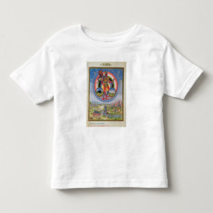 T-shirts Fol.7v o planeta Marte, de "De Sphaera", 1470