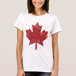 T-shirts Folha de bordo canadense (afligida)