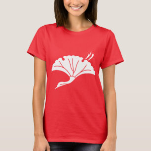 T-shirts Folha de ginkgo em forma de grou