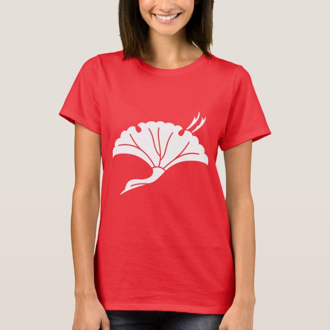 T-shirts Folha de ginkgo em forma de grou (Frente)