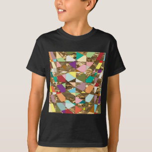 T-shirts Folha de ouro com abstrato