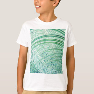 T-shirts Folha de Palma de Planta Verde Suave
