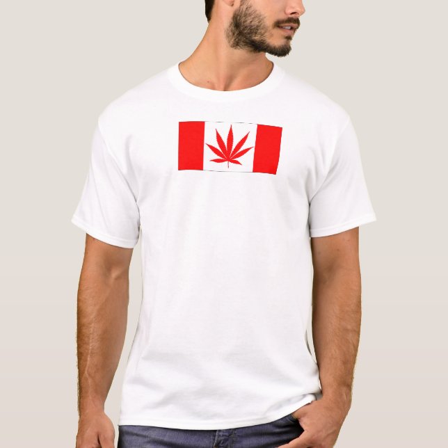 T-shirts Folha do pote de Canadá - Route420 (Frente)