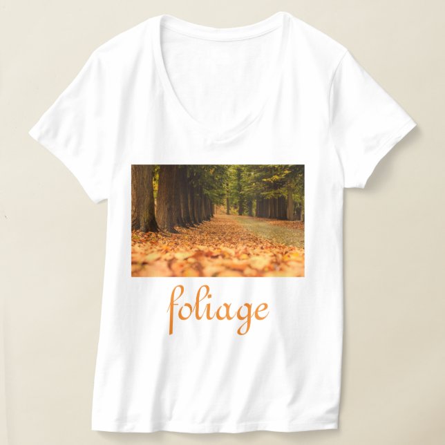 T-shirts folhagem em bella + canvas jersey decote em v femi (Postura )