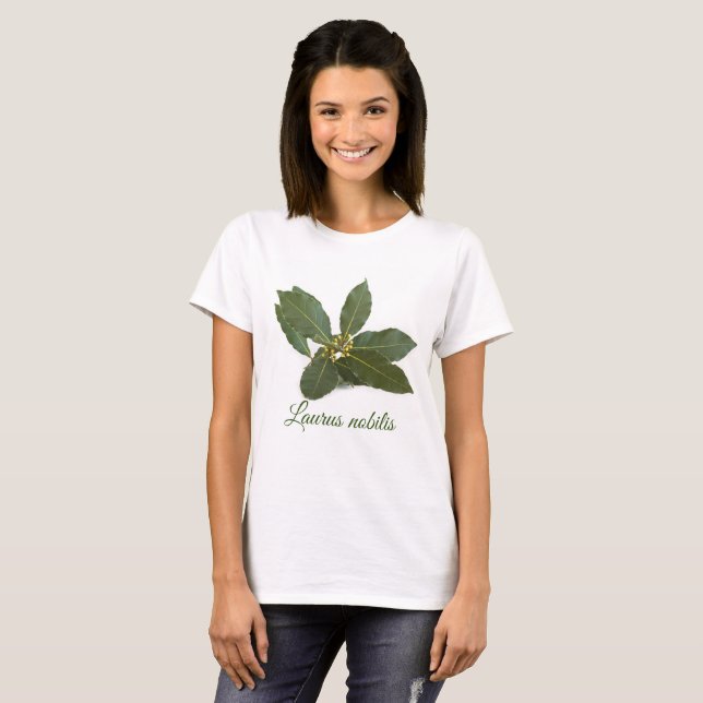 T-shirts Folhas de louros frescas (Frente Completa)