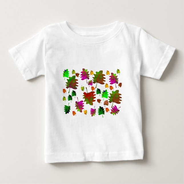 T-shirts Folhas engraçadas de aquarela (Frente)